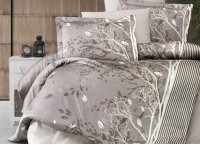Постельное белье сатин First Choice - Living Brown (Турция), евро